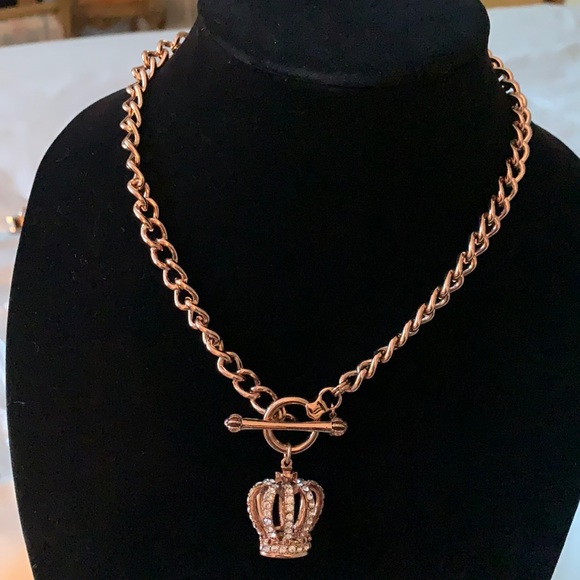 Juicy Couture Jewelry - Juicy Couture Crown Toggle Necklace